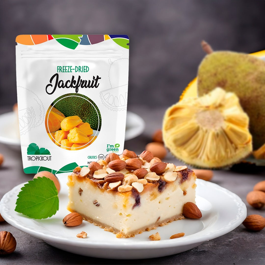 Jackfruit pie with nut crust